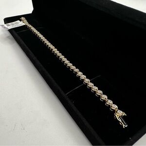 Diamond open link tennis‎ bracelet